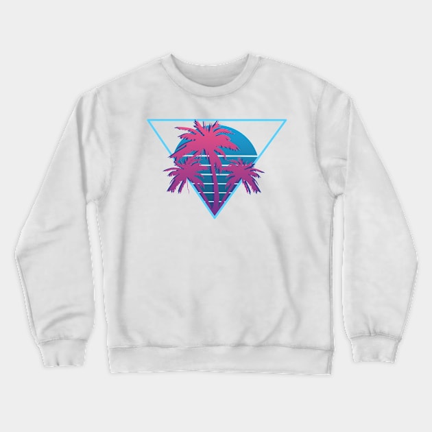 NEON PalmTrees Crewneck Sweatshirt by Victory Royale Shops 